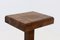 Brutalist Oak Side or Plant Table with Decorative Base, 1950s 5