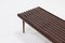 Mid-Century Stained Wooden Slatted Bench, 1960s 5