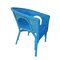 Chaises Vintage en Osier Peint en Bleu, Espagne, Set de 4 8