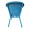 Chaises Vintage en Osier Peint en Bleu, Espagne, Set de 4 7