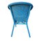 Vintage Spainish Wicker Chairs in Painted in Blue, Set of 4, Image 7
