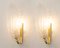 Italienische Wandlampen aus klarem Muranoglas, 1990er, 2er Set 2