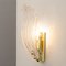 Lámparas de pared italianas de cristal de Murano claro, años 90. Juego de 2, Imagen 4