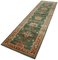 Green Oriental Hand Knotted Wool Runner Oushak Rug, 1990s 2