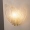 Large Wall Lights with 3 Murano Glass Leaves and Gold Structure, Italy 8