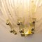 Large Wall Lights with 3 Murano Glass Leaves and Gold Structure, Italy 10