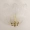 Large Wall Lights with 3 Murano Glass Leaves and Gold Structure, Italy, Image 3