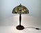 Tiffany Table Lamp with Bronze Base, France, 1960s 1