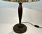 Lámpara de mesa Tiffany con base de bronce, Francia, años 60, Imagen 6