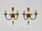 Lámparas de pared Empire con cabezas de águilas dobles de bronce, años 50. Juego de 2, Imagen 1