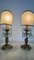 Lámparas de mesita de noche Mid-Century de latón y cristal al estilo de Maison Bagués, años 50. Juego de 2, Imagen 8