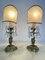 Mid-Century Nachttischlampen aus Messing & Kristallglas im Stil von Maison Bagués, 1950er, 2er Set 2