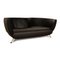 Ds 102 Leather Two-Seater Black Sofa from de Sede, Image 7