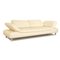 Leather Three Seater Cream Sofa from Koinor Rivoli, Image 3