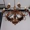 Carved Chandelier with Wrought Iron 9