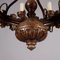 Carved Chandelier with Wrought Iron, Image 8