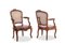 Cabriolet Armchairs in Walnut and Canework, Set of 2 1