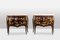 Louis XV Style Chests of Drawers in Lacquer and Bronze, 1950s, Set of 2 1