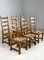 Vintage Oak Chairs, 1970s, Set of 6, Image 14