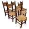 Vintage Highback Oak Chairs, 1965, Set of 6, Image 1