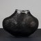 Black and Transparent Glass Vase with Abstract Shapes Finish with Chopped Anacles 4