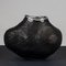 Black and Transparent Glass Vase with Abstract Shapes Finish with Chopped Anacles, Image 4