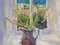 Alice Mumford, Ventana hacia el mar y cortinas de cuadros vichy, pintura al óleo, 2023, Imagen 2