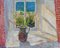Alice Mumford, Fenêtre Seaward et Rideaux Vichy, Peinture à l'Huile, 2023 1