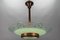 French Art Deco Green Textured Glass and Copper Pendant by Loys Lucha, 1930s, Image 19