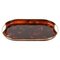 Mid-Century Modern Italian Acrylic Glass and Brass Oval Serving Tray from Guzzini, 1970s, Image 1