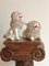 19th Century Italian Faience Ceramic Lions, Set of 2, Image 2