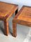 Mesas auxiliares de madera nudosa, años 70. Juego de 2, Imagen 2