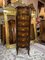 Round Carved and Inlay Decorated French Tallboy 1