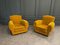 Club Armchairs in Mustache-Shaped Velvet, 1940s, Set of 2, Image 1