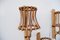 Wicker and Bamboo Sconces in the style of Louis Sognot, 1960s, Set of 3 5