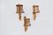 Wicker and Bamboo Sconces in the style of Louis Sognot, 1960s, Set of 3 2