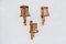 Wicker and Bamboo Sconces in the style of Louis Sognot, 1960s, Set of 3, Image 2