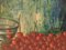 José Luis Capitaine, Still Life of Cherries, 20th Century, Oil on Panel, Framed 7