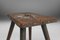 Industrial French Wooden Painters Stool, 1930s, Image 7