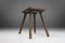 Industrial French Wooden Painters Stool, 1930s, Image 8