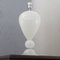 Lampada da tavolo artigianale in vetro di Murano bianco seta, Italia, anni '80, Immagine 4