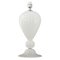 Craft Table Lamp in Silk White Murano Glass, Italy, 1980s 1