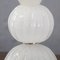 Lámpara de mesa Craft de cristal de Murano blanco seda, Italia, años 80, Imagen 8