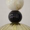 Lámpara de mesa vintage hecha a mano de cristal de Murano negro, Italia, años 80, Imagen 8