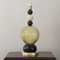 Lámpara de mesa vintage hecha a mano de cristal de Murano negro, Italia, años 80, Imagen 4