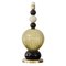 Lámpara de mesa vintage hecha a mano de cristal de Murano negro, Italia, años 80, Imagen 1