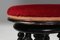 Art Deco Piano Stool in Black Lacquered Wood with Red Velvet Upholstery, France, 1930s 5