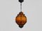 Venetian Cage Lantern Suspension in Orange and Blue Glass Paste, 1970s, Image 1