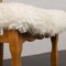 Oak Razor Blade Chair in Natural Sheepskin attributed to Henning Kjaernulf, 1960s 9