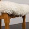 Oak Razor Blade Chair in Natural Sheepskin attributed to Henning Kjaernulf, 1960s, Image 9